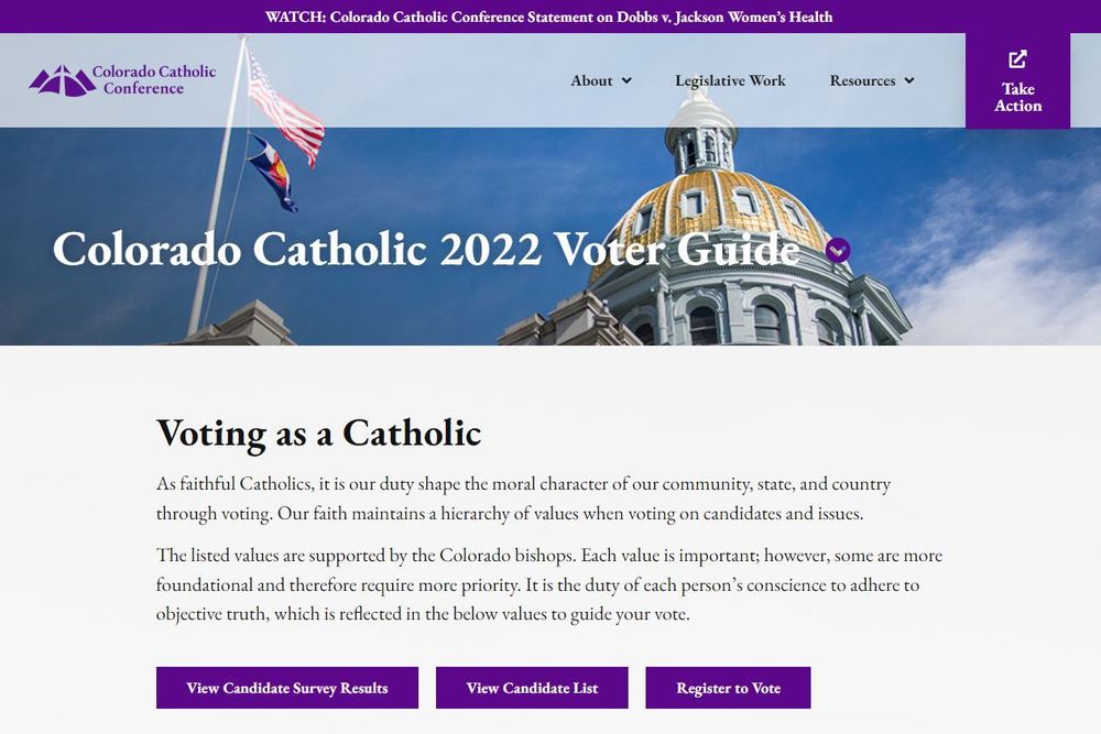 Colorado Catholic 2022 Voter Guide
